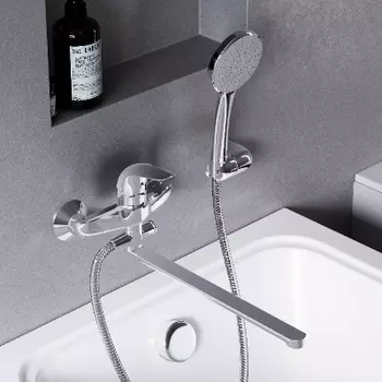 319500000 Смеситель для ванны и душа, с длинным изливом и душевым набором