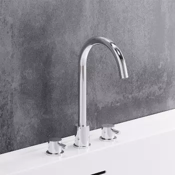 360200000 Смеситель для раковины, встраиваемый в столешницу трёхсекционный