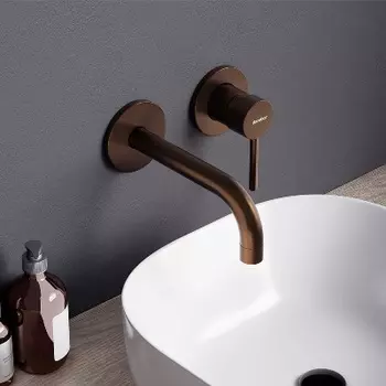 360260500 Смеситель для раковины монтируемый в стену, розовое золото