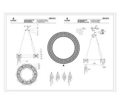 394012215 Кармен 15*40W G9 220 V люстра Chiaro