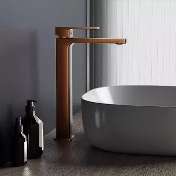 530250500 Смеситель для раковины, высокий, розовое золото