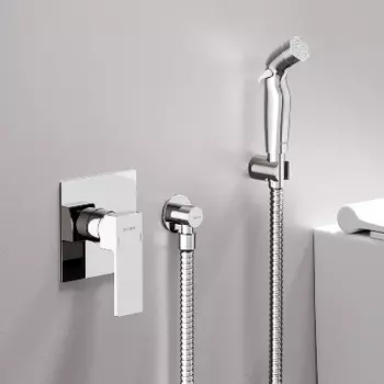 537510000 Смеситель монтируемый в стену с гигиеническим душем