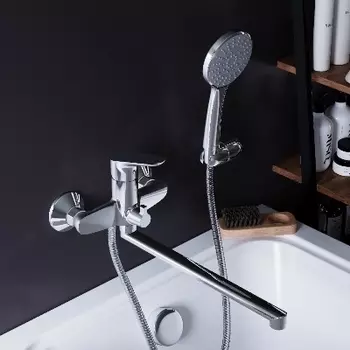 779500000 Смеситель для ванны и душа, с длинным изливом и душевым набором