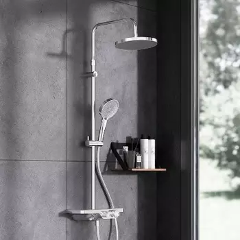 947760000 Душевая система с ванно-душевым термостатическим смесителем-полкой