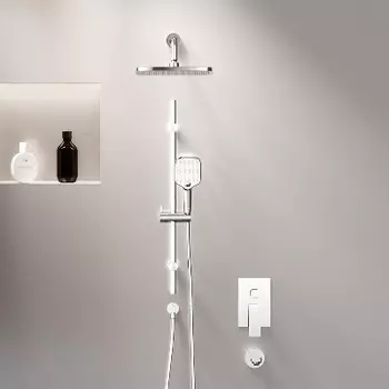 953540000 Встраиваемая душевая система с ванно-душевым смесителем, изливом и штангой