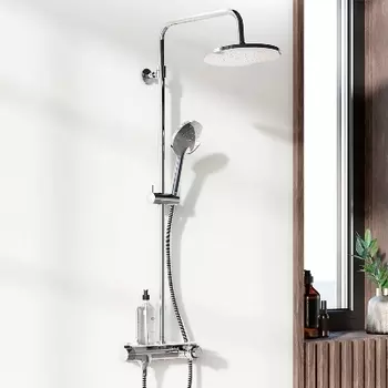 977750000 Душевая система с душевым термостатическим смесителем-полкой