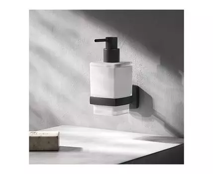 Дозатор для мыла настенный стеклянный AM.PM Gem A9036922 черный