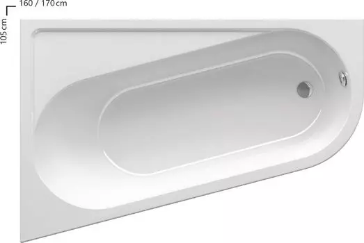 Акриловая ванна Ravak Chrome 170х105 L Ravak