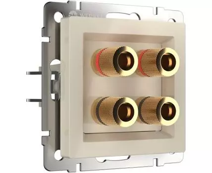 Акустическая розетка Werkel WL03-AUDIOx4 ivory