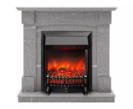 электрокамин Andrea STD GR с очагом Fobos Lux Black RC