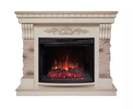 электрокамин Marseilles Luxe 25,5 WT с очагом Evrika 25,5