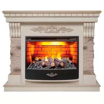 электрокамин Marseilles Luxe 25,5 WT с очагом 3D Firestar 25,5