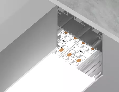 Алюминиевый профиль накладной/подвесной Profile System для ленты до 41,4мм Ambrella Light ILLUMINATION