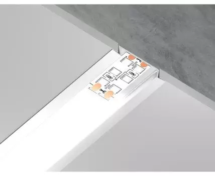 Алюминиевый профиль встраиваемый для ленты до 19,8мм Ambrella Light ILLUMINATION