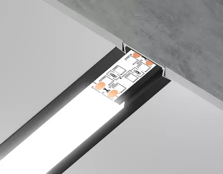Алюминиевый профиль встраиваемый для ленты до 19,8мм Ambrella Light ILLUMINATION