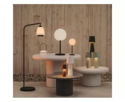 Arenys Большая переносная настольная лампа в бирюзовом цвете