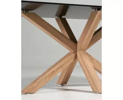 Argo Стол обеденный со стальными ножками Sonoma и столешницей из черного стекла 180x100