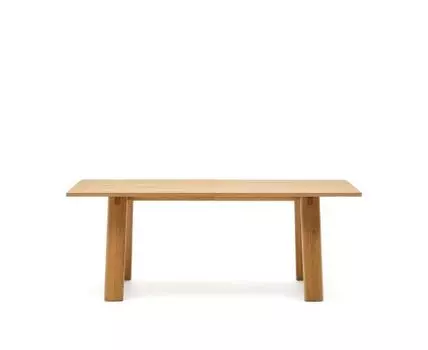 Arlen Раздвижной стол из массива дуба и шпона с натуральной отделкой 200(250) 95 см