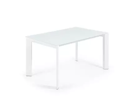 ATTA Стол 140 (200) x90 белый, стекло