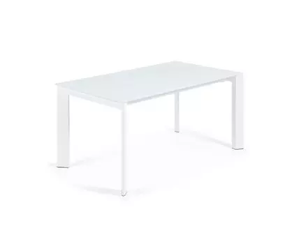 ATTA Стол 160 (220) x90 белое стекло