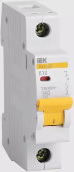 Авт. выключатель 1П IEK, С 10, 4,5кА, VA47-29