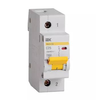 Авт. выключатель 1П IEK, С 25, 10 кА, VA47-100