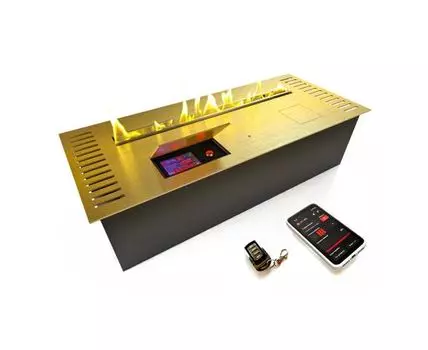 Автоматический биокамин ZeFire М 700 латунный с ДУ (латунный, 70)