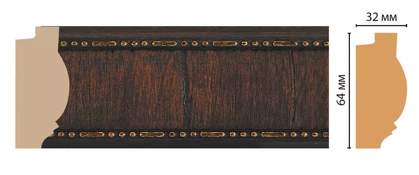 Багет DECOMASTER 176-2 (64*32*2900мм)