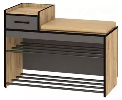 Банкетка-стеллаж для обуви Ольга-лофт 5