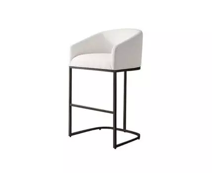 Барный стул EMERY BARRELBACK SLOPE BRONZE 3, кат. ткани 3 (белый, черный, 54)