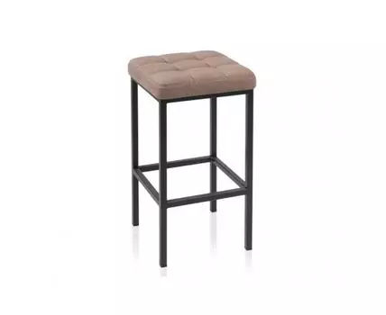 Барный стул Лофт ткань канди мокко / черный матовый (Бежевый)