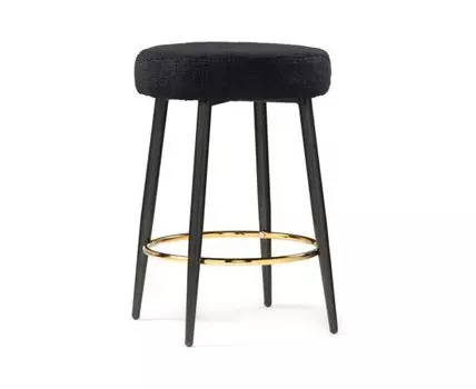 Барный стул Plato black fabric