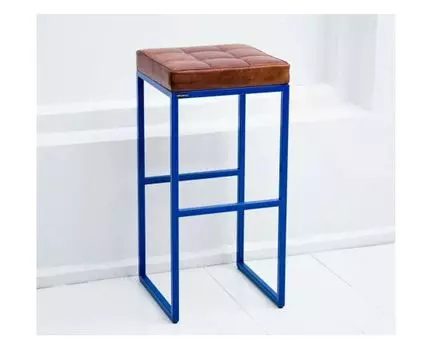 Барный табурет Шоколад в натуральной рыжей коже (Коричневый, 37)