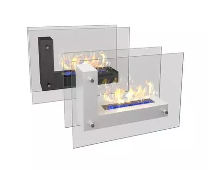 Биокамин Fidero 1000 (белый, черный, 100)