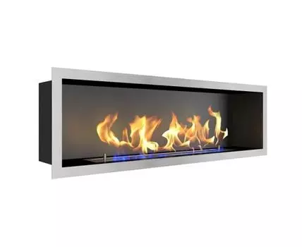 Биокамин Flagman 1000 шлифованный (черный, серебристый, 101,5)