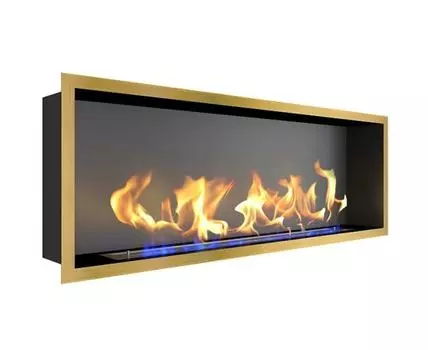 Биокамин Flagman 1300 латунный (черный, латунный, 129,5)