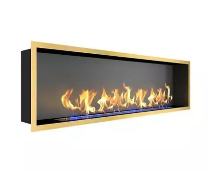 Биокамин Flagman 1600 латунный (черный, латунный, 160,5)