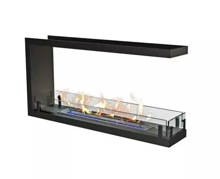 Биокамин торцевой сквозной Standart 900 (Черный, 94,2)