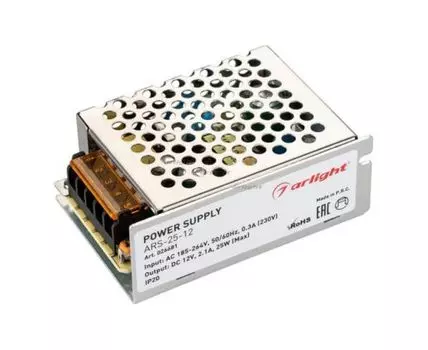 Блок питания ARS-25-12 (12V, 2.1A, 25W)