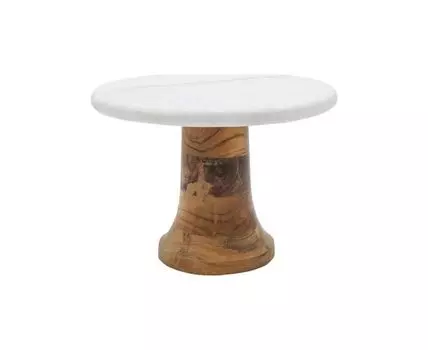 Блюдо для торта с белым мрамором