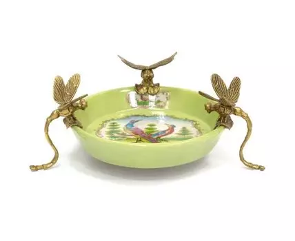 Блюдо на стрекозах 22x22x8см