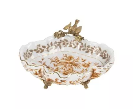 Блюдо с птичкой 22х20х10см