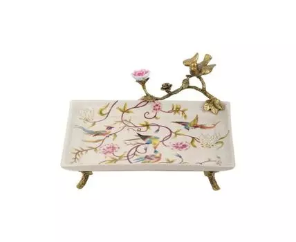 Блюдо с птичкой