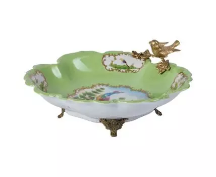 Блюдо с птичкой