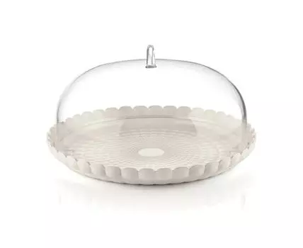 Блюдо сервировочное с крышкой Tiffany (Белый, 36)