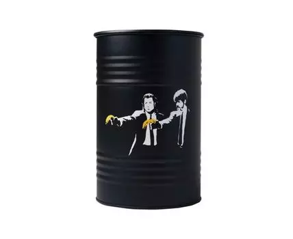 Бочка Криминальное чтиво (черный, с рисунком)