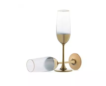 Бокал для шампанского с Золотым напылением 235 мл