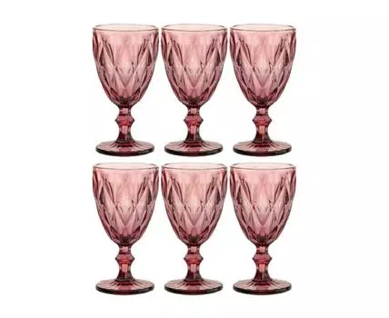 Бокал Ромбо 6 шт. (Розовый)
