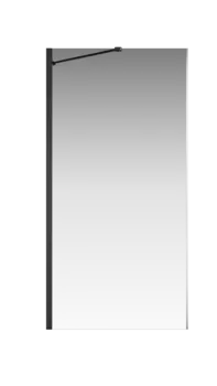 Боковая перегородка Creto Tenta 100х200 см 123-SP-100-C-B-8 профиль черный, стекло прозрачное