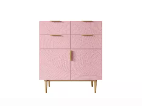Большой комод с четырьмя ящиками и дверками Line